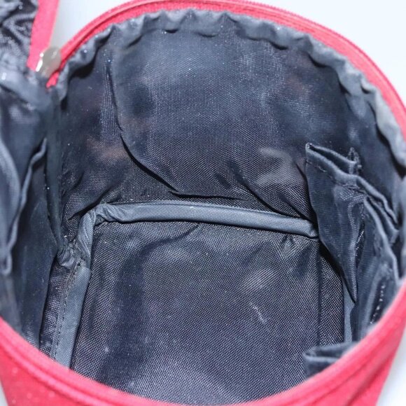 BURBERRY Vanity Cosmetic Pouch Canvas Red Auth ti2868 - Picture 14 of 16